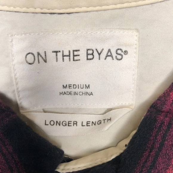 On The Byas Plaid Flannel Long Sleeve Shirt - Picture 5 of 7